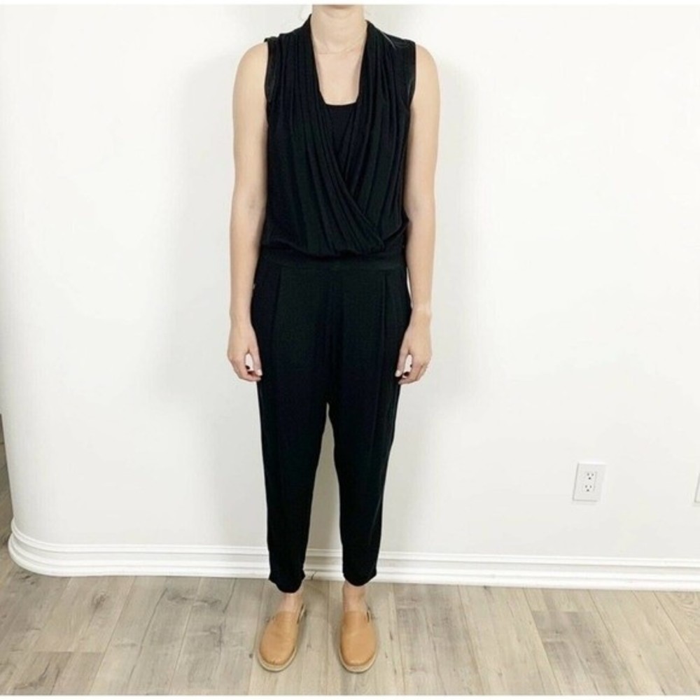 Ella Moss Stella Black Pocket Tank Jumpsuit Size Large - Picture 3 of 13
